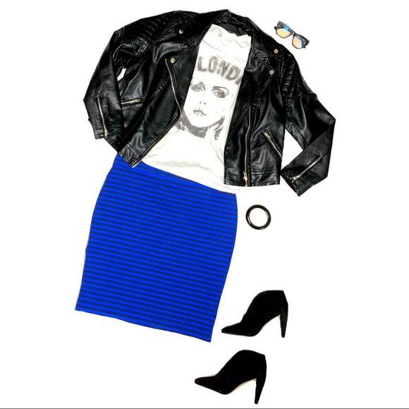 NWT Old Navy Striped Cotton Pencil Skirt Sz XL - Picture 1 of 6